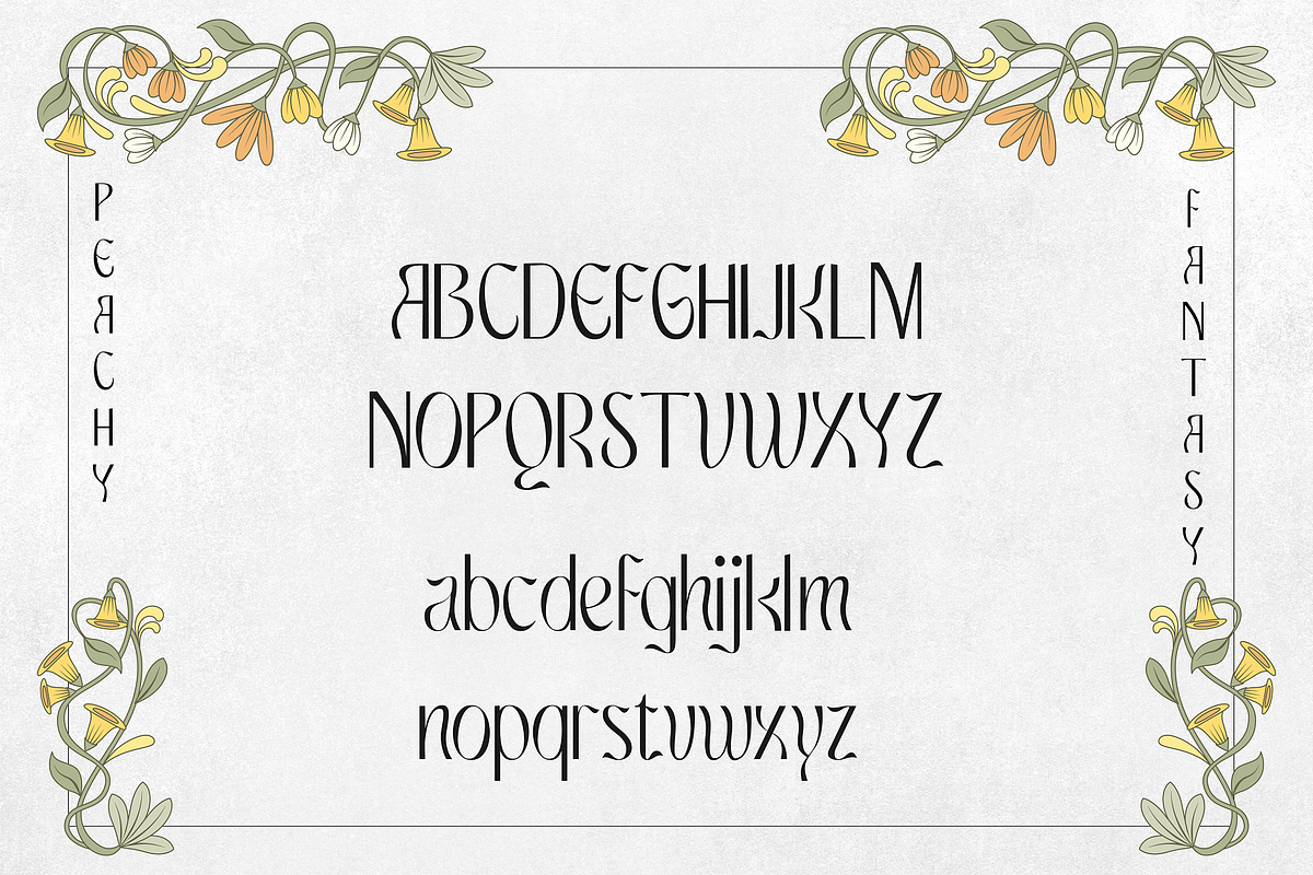 Peachy Fantasy - Art Nouveau Display, a Sans Serif Font by HipFonts (Photo 3 of 8)