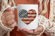 USA Patchwork American Heart Png, an Illustration by Designking (Thumbnail 6 of 6)