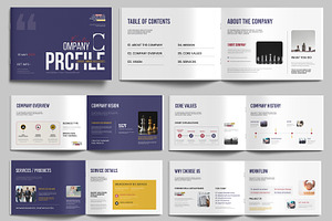 Corporate Company Profile Layout, a Brochure Template by MightyDesign