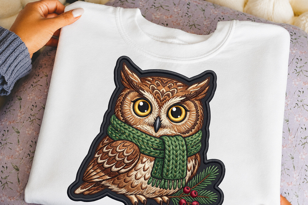 Cozy Winter Owl PNG, an Object Illustration by DreamCafeArt (Photo 6 of 6)
