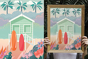 Beach House Illustration, an Illustration by Blue Lela Design (Thumbnail 3 of 3)