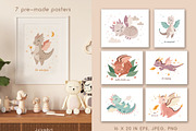 Cute dragons girls collection, an Animal Illustration by JulzaArt (Thumbnail 3 of 10)
