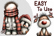 Whimsical Christmas Clipart, an Illustration by cherrydesign (Thumbnail 4 of 4)
