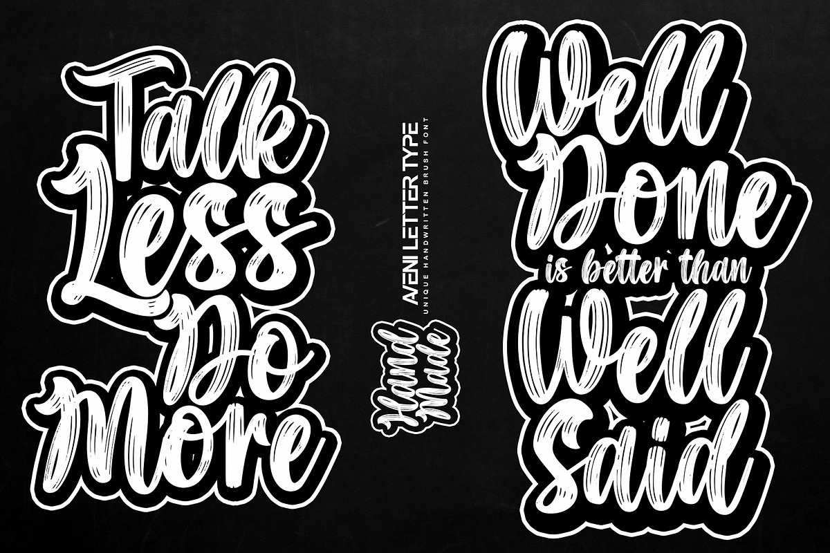 Handmade | Handwritten Brush Font, a Handwritten Font by Aveni Letter Type (Photo 3 of 9)