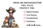 Halloween Western Cowgirl Clipart, a Seasonal Illustration by OK Design (Thumbnail 6 of 6)
