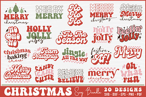 Groovy Christmas SVG Bundle 20 Desig, an Object Graphic by BeeCraftR