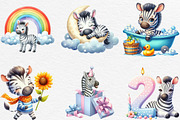 Cute Zebra Sublimation Clipart, an Illustration by Black Bird Studio (Thumbnail 4 of 6)
