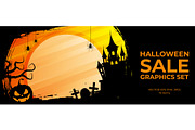 Halloween Sale Graphics Set, a Seasonal Illustration by Finevector (Thumbnail 1 of 5)