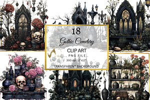 Halloween Cemetery Clipart