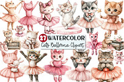 Pink Cat Ballerina Clipart, an Illustration by Rose Art (Thumbnail 1 of 8)