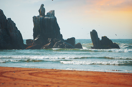 rocky coast along the ocean. Peru., a Photo by Pictures for you!!!!!!!!!