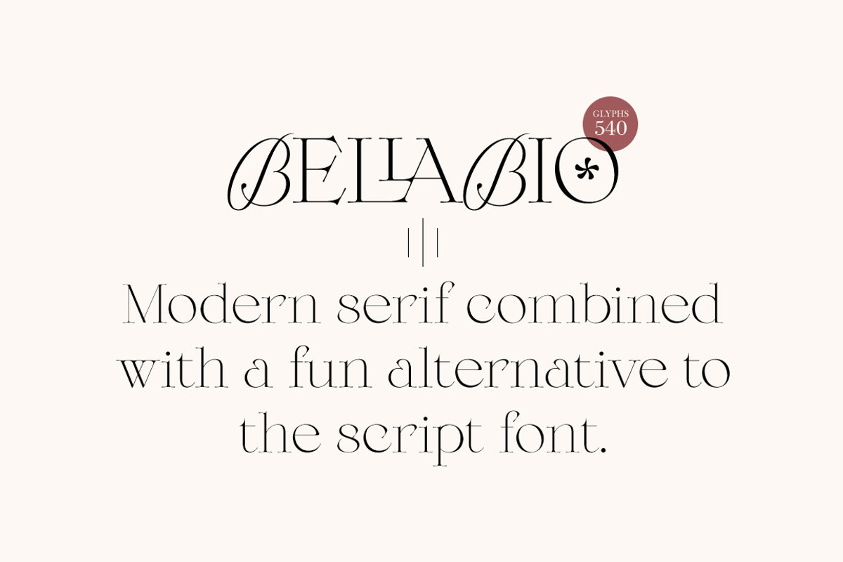 Bellabio Typeface, a Serif Font by Dora Typefoundry (Photo 2 of 25)