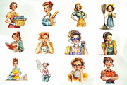 Sarcastic Housewife Sublimation Clip, an Illustration by CreationArt (Thumbnail 2 of 5)