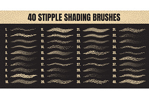 Ink scatter brush, stipple drawing