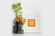 Square (White) Frame Mockup, a Print Template by ByGiftyJane (Thumbnail 3 of 4)