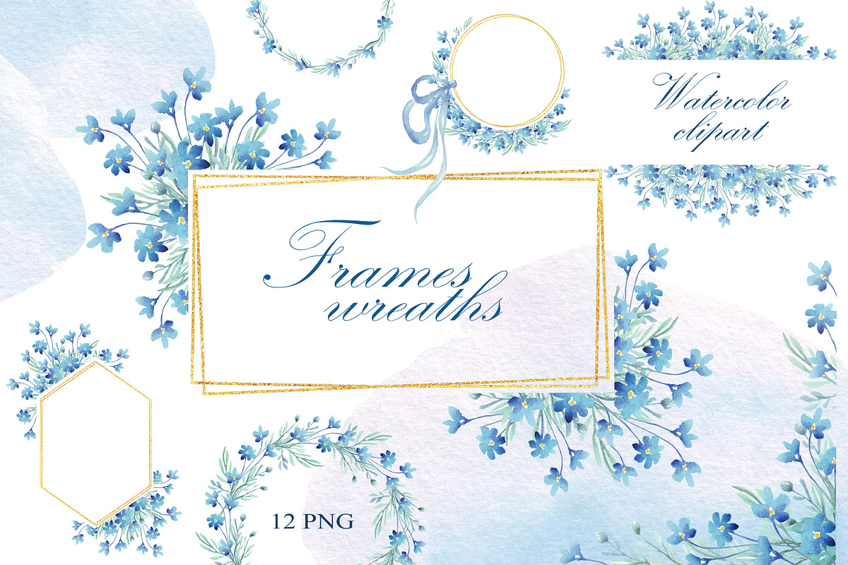 Forget me not clipart PNG, an Illustration by Alena Kurian (Photo 1 of 3)