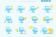 Cartoon Robots Vector Collection, a Technology Illustration by Ilia Design (Thumbnail 7 of 10)