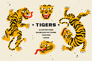 Tigers collection, an Animal Illustration by oxygen_8 (Thumbnail 1 of 6)