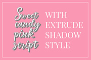 Sweet Candy Pink Script (2 layered), a Script Font by Putra Khan (Thumbnail 4 of 15)