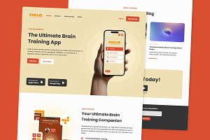 Focus - Brain Games Landing Page