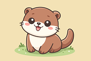Cute Otter Cartoon Character, an Animal Illustration by Artpon Illustration (Thumbnail 3 of 3)