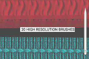 20 Ribbons Brushes Procreate