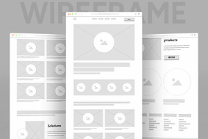 Wireframe Landing Page UX Design Kit, a Landing Page Template by ContestDesign