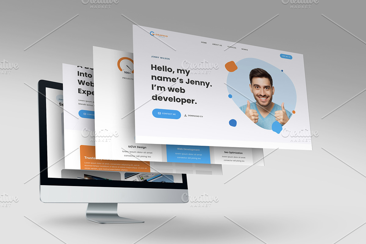 Graphio - Portfolio Landing Page, a Landing Page Template by Pixy Digital Canvas (Photo 5 of 9)