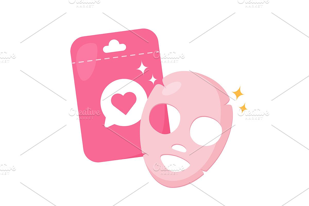 Beauty face mask, an Object Illustration by Elen_Art