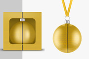 Christmas Ball Mockup rope and Box, a Merchandise Mockup by GreatFruit (Thumbnail 2 of 7)