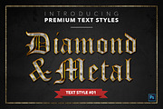 Diamond & Metal #1 - 15 Text Styles, a Layer Style Add-On by Jonas Stensgaard (Thumbnail 2 of 18)