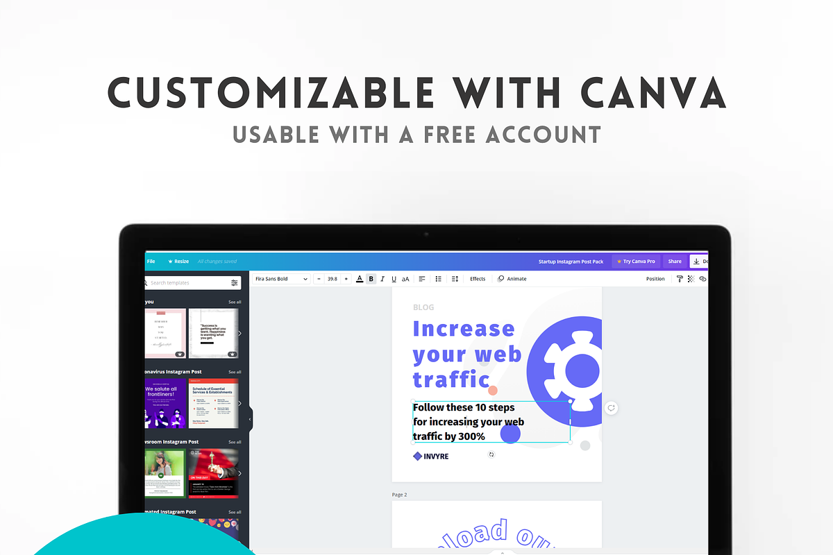 50 Startup Instagram Post Templates, a Social Media Template by Minva Themes (Photo 2 of 4)