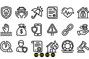 Insurance Protection Icon Set, an Illustration by designvectx (Thumbnail 3 of 3)