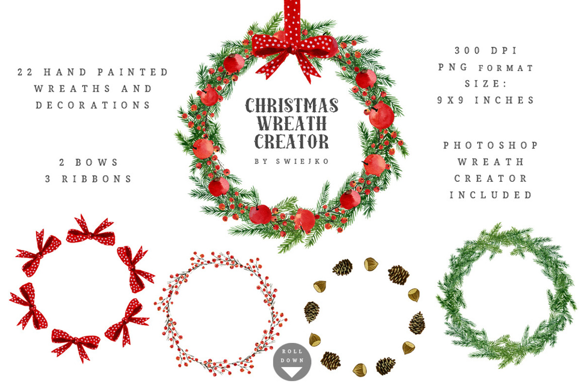 Christmas Wreath Creator, a Decorative Illustration by swiejko (Photo 2 of 3)