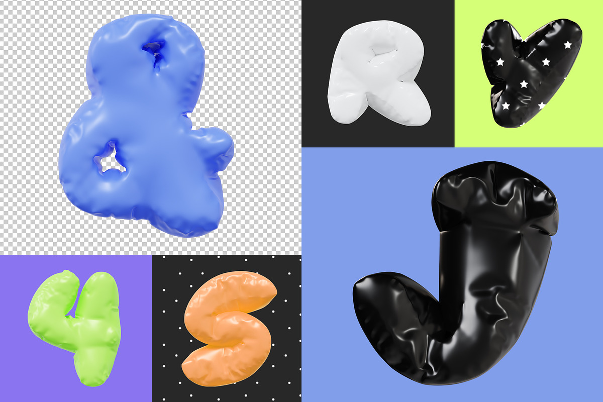 3D Inflated Type - Letters, Numbers, a Graphic by LarysaZabrotskaya