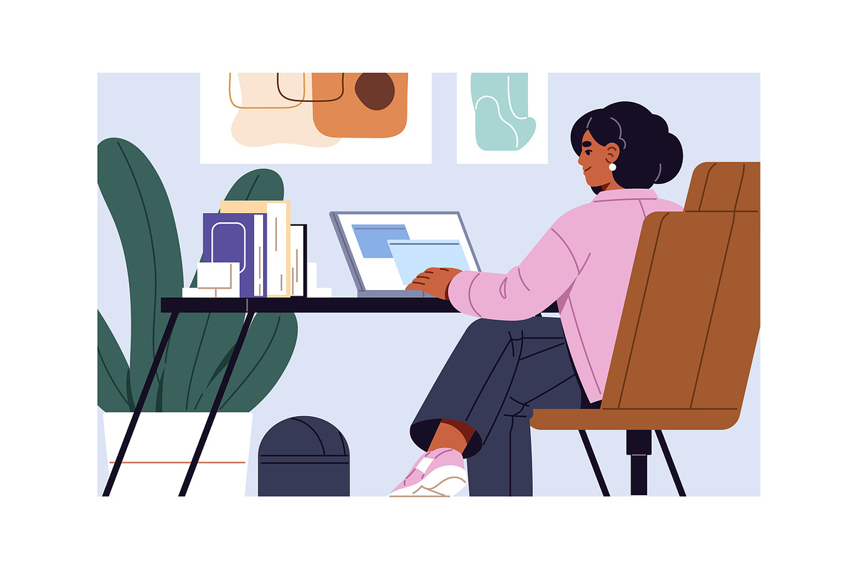 Woman's daily routine, lifestyle set, a Person Illustration by PaperTrident (Photo 7 of 13)