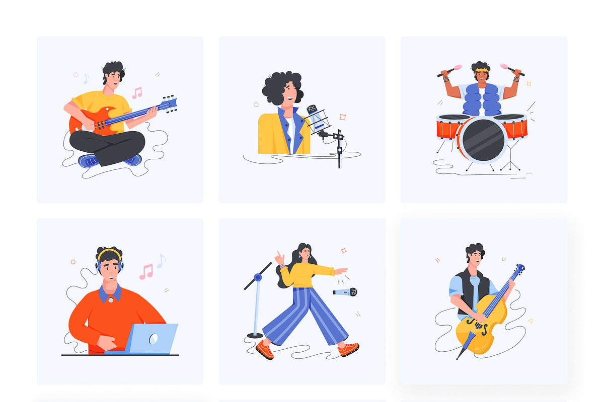 Animated Rock Band Icons, a Duotone Icon by Vectors Market (Photo 8 of 12)