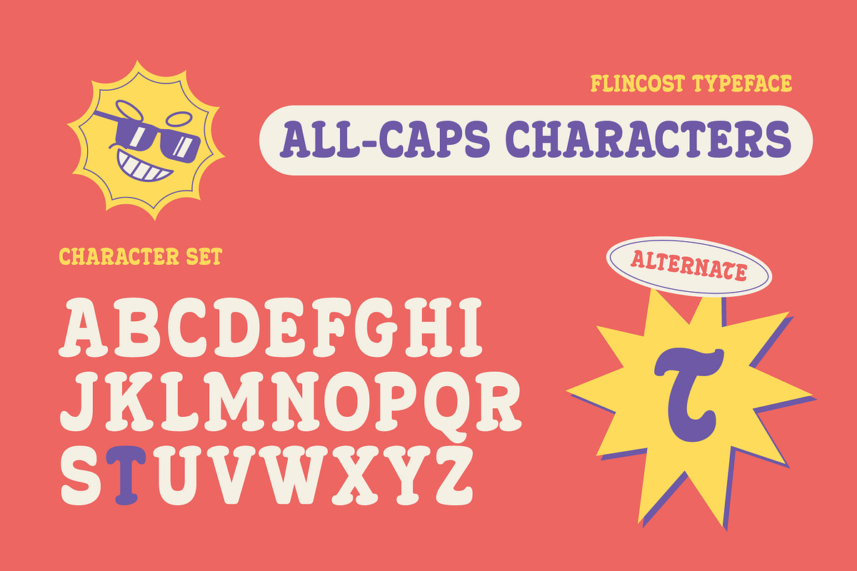Flincost – Rounded Retro Font, a Serif Font by Tiptop Graphic (Photo 3 of 10)
