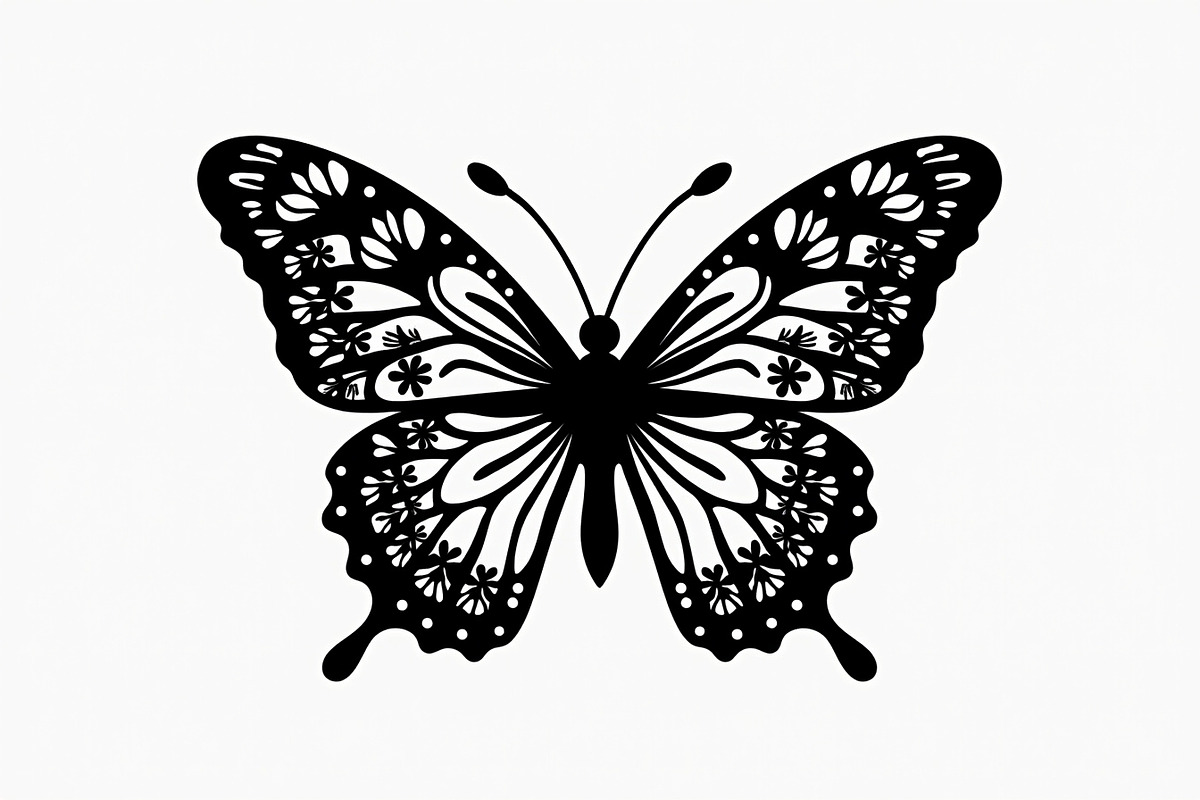 Flying Butterfly Vector Silhouette, an Illustration by Amazin_art (Photo 8 of 21)