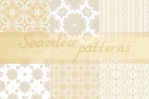 24 seamless golden patterns