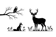 Wildlife Forest Silhouette Vector Bu, an Illustration by Designs_River (Thumbnail 19 of 51)