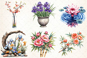 Asian Culture Japanese Ikebana, an Illustration by DreamCafeArt (Thumbnail 4 of 7)
