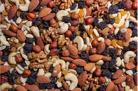 Mixed Nuts: Almonds, Walnuts, a Food & Drink Photo by InfinitumProdux