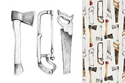 Old-fashioned lumberjack bundle, a Texture Illustration by Sundra (Thumbnail 3 of 6)