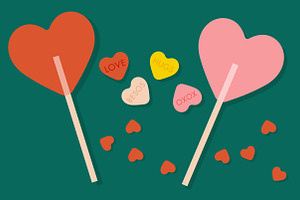 Vector Valentine's Day Heart Candy