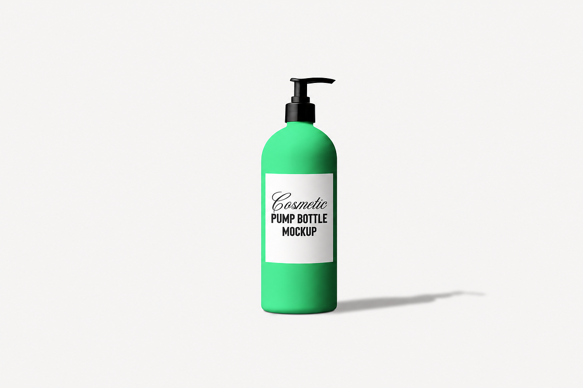 Cosmetic Pump Bottle Mockup, a Packaging Mockup by Se٧enStudio (Photo 2 of 2)