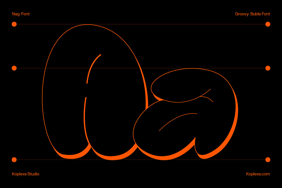 Nag | Retro Groovy Bubble Font, a Sans Serif Font by Koplexs Studio (Photo 4 of 10)