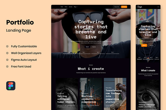 Portfolio - Landing Page Template preview 4