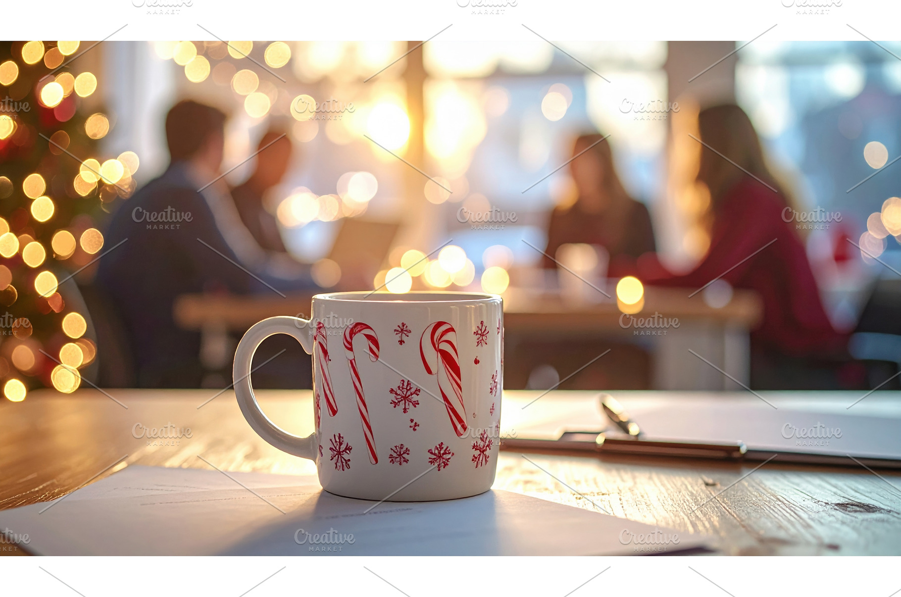 Christmas themed mug with candy cane, a Holiday Photo by Igor Tichonow