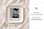 Jewelry Square Ring Dish Mockup, a Merchandise Mockup by Mie Mockup Studio (Thumbnail 7 of 7)